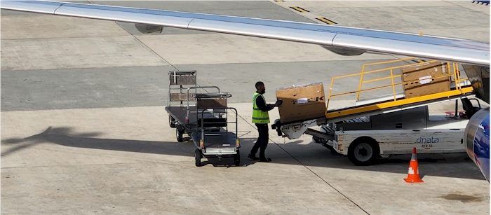 Baggage being loaded